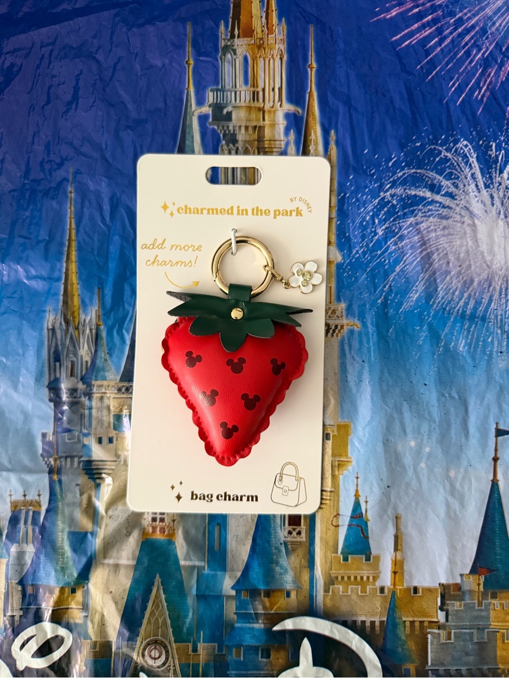 Disney Strawberry Bag Charm